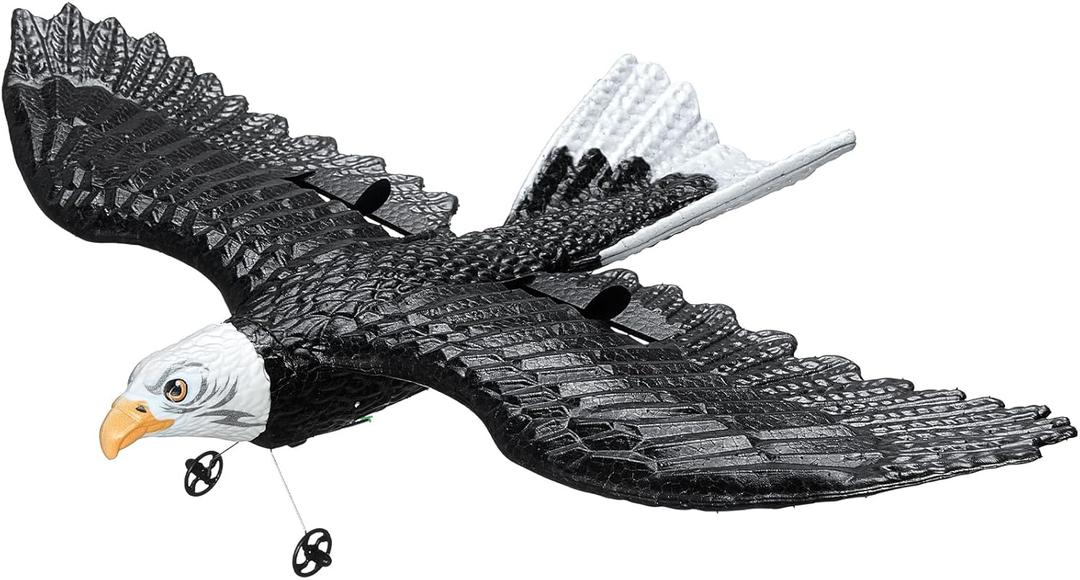 VEVOR RC Plane, 2.4GHZ 2 Channel RC Airplane with 6-Axis Gyro Stabilizer&2 Batteries, Ready to Fly Eagle Aircraft Plane Toy, RC Glider for Adults Beginners Kids Birthday/Xmas Gift