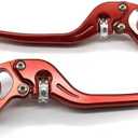 Motorbike Brake Lever Clutch Lever Motorcycle Adjustable Brake Clutch Lever Handle Hydraulic Levers Universal Motorcycle Brake Clutch Lever Handle (Red)
