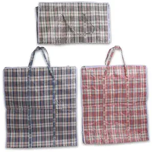 Set of 5 Shopping Bags 21" x 25" ( 1 Blue, 2 Red, 2 Black )