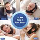 Chin Strap for Sleeping, Effective Anti Snoring Devices, Airflow Jaw Strap for Sleep Apnea Breathable and Comfortable, Adjustable Anti Snoring Chin Strap AABB