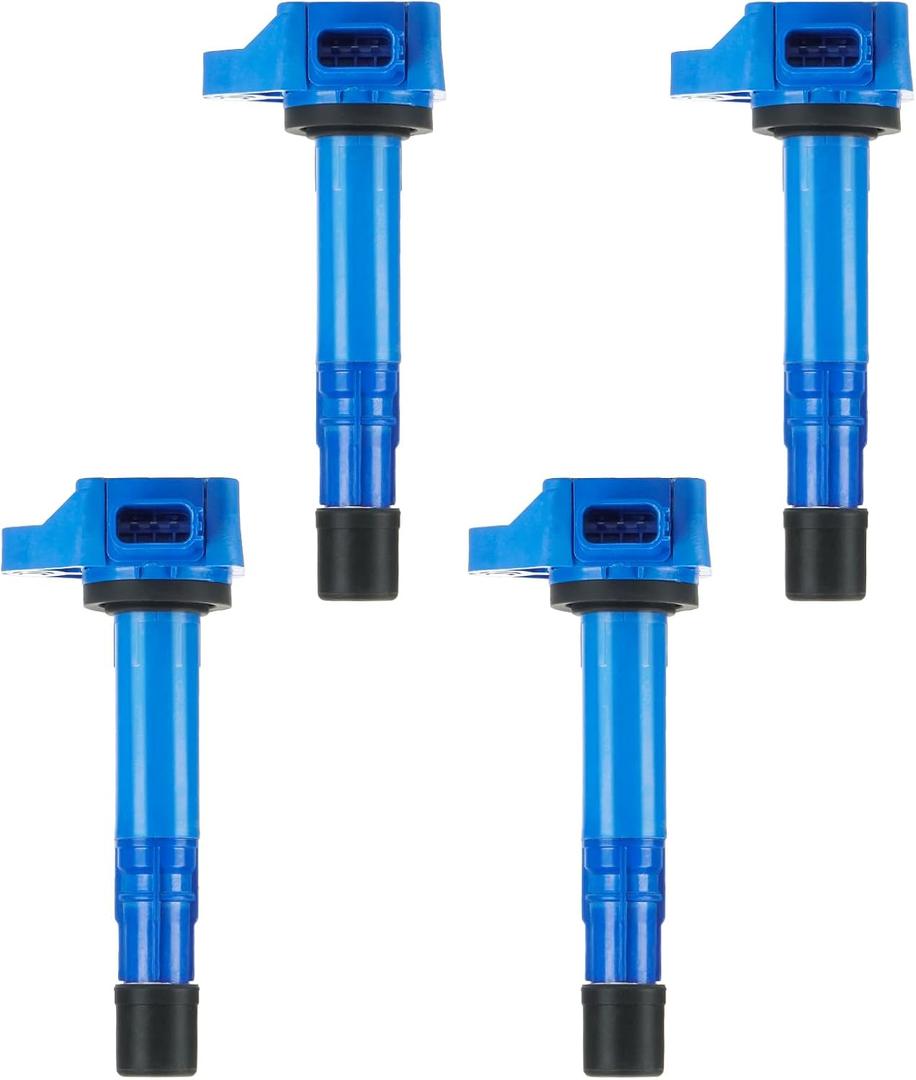 Ignition Coil Pack for Acura MDX 2001-2005 3.5L, Honda Civic 2001-2005 1.7L, Pilot 2003-2005 3.5L, Ridgeline 2006-2008 3.5L, C1460 5C1451 E1012 E340 E420 52-1789 IC520 4 Pcs (4*BLUE Coil Pack)
