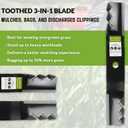 M145476 48-Inch Mower Deck Mulching Blade for John Deere X300 Z355R 3 pack blades M127673 M127500 UC22009 16.93" length X320 X350 Z425 0.81" Circle Center Hole