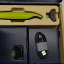 Philips Norelco OneBlade 360 Hybrid Face, Electric Beard Trimmer and Shaver, with 360 Blade Technology, 1x 360 Blade for Face, 5in1 Adjustable Comb, Model QP2724/90 (Black & Lime Green)