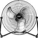 18 Inch Industrial Floor Fan, 3-speed High Velocity Heavy-Duty Standing Fan, 180Adjustable Tilt, Metal Construction and Aluminum Blades for Warehouse, Workshop, Factory, Garage, Black