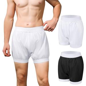 2PCS Carer Adult Diaper Covers Washable, Leakproof Incontinence Underwear for Men Women Enclosed Elastic, Widened Waistband Design Protection for Long-Term Care & Daily Use(White, Black, 3XL)