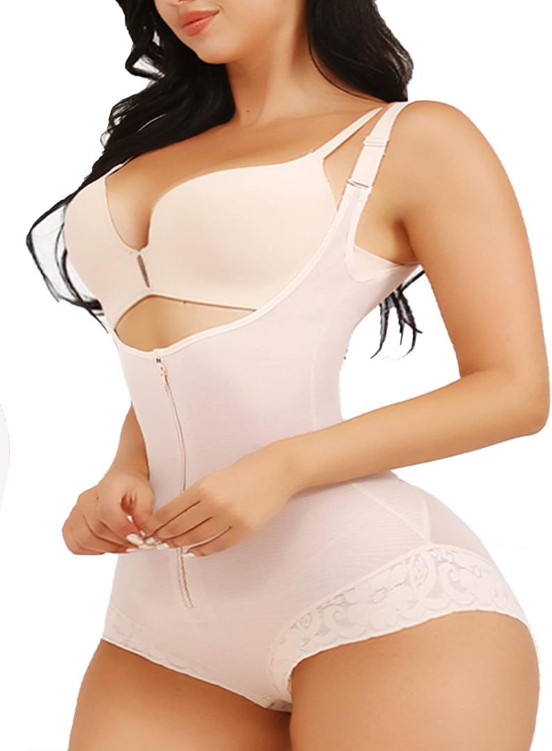 Shapewear Bodysuit Shapewear for Women Tummy Control Bodysuit Full Body Shaper for Women Body Shapewear Faja Colombiana (3X-Large, Beige)