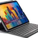 ZAGG Pro Keys Detachable Case and Wireless Keyboard for Apple iPad Pro 12.9, Multi-Device Bluetooth Pairing, Backlit Laptop-Style Keys, Apple Pencil Holder, 6.6ft Drop Protection - Charcoal