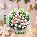 Christmas Ornaments, Flower Ornament, Christmas Tree Decorations, Holiday Ornaments, Gifts for Flower Lovers, Holiday Party Gifts, and Xmas Gift Ideas - Lily of The Valley