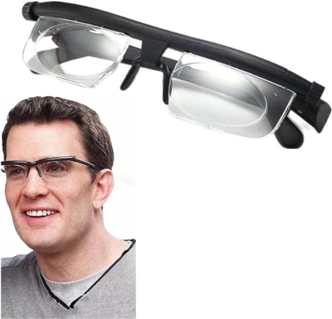 Adjustable Reading Glasses,Adjustable Glasses Dial Vision for Men Women (1 pair)