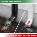 2"x3" 2 Pack Gutter Downspout Extensions Gutter Downspouts Downspout Diverter Outlet Filter and Leaf Guard for Bottom of Downspouts Extender Black