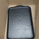 20x13 inch Extra Large Serving Tray with Handles, Set of 2, Black