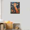 Tucocoo Giraffe Portrait DIY Paint by Numbers Kits with Brushes and Acrylic Pigment on Canvas Painting for Adults, Abstract Wildflowers and Animal Pictures for Home Decor Gifts 16''x20'' (DIY Framed)