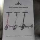 Dual-Brake Shock-Absorbing Kick Scooter, Anti-Skid PU Wheels, 4 Height-Adjustable Positions, Wider Pedals, Suitable for Children Over 6 Years Old, Teenagers & Adults (Black)