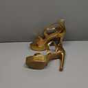 Amoji Women's Block Heels 4 Inch Platform Ankle Strap Lady Heeled Sandals FZ325, Size 8