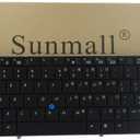 Keyboard Replacement with Big Pointer Compatible with HP EliteBook 8440p 8440w Series Black US Laptop