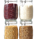 4 Pack 34oz Food Storage Jars with Airtight Lids, Preserving Seal Wire Clip Fastening Glass Containers, Canisters for Kitchen Organization, Flour, Cereal, Pasta, Sugar, Beans, Pickling Jars(34 Oz*4)