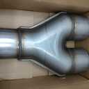 MXA 3" Y Pipe Exhaust, T409 Stainless Steel 3 inches Y Pipe, Universal Exhaust Y Pipe, Mid Connector Exhaust Tubing (3"x3"x10")