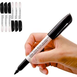 (Bullet Tip-1.2mm, PACK of 6, Black Water-Based ink) Clear-View Writer Bold Writing Pen, Low Vision Assistive Writing Tool for Visual Impairment,Odorless,Non-Toxic,No Oil,Alcohol Free