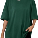 Trendy Queen Womens Oversized Summer T Shirts Fashion Workout Plus Size Tops Short Sleeve Beach Vacation Gym Clothes 2025