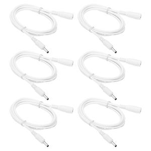 PATIKIL 3Ft Male to Female 3.5x1.35mm DC Power Extension Cable, 6 Pcs 24AWG Wire Adapter Connector Charging Cord for LED Strip DVR Router Camera, White