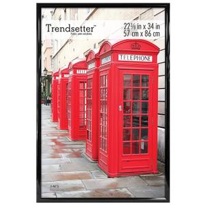 MCS Trendsetter 22.75x34 Poster Frame Black High-Gloss, Vertical & Horizontal Wall Hanging Large Picture Frame for Photos, Posters & Art Prints (1-Pack, 22.75x34)