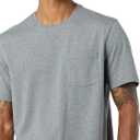 Amazon Essentials Men's T-Shirts, Short-Sleeve Crewneck Pocket, Cotton, 2-Pack (Gray, XS)