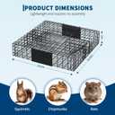 Garvee Squirrel Trap with Carrying Handle 2-Door Humane Live Animal Catch Release Cage Indoor Outdoor Catcher for Chipmunks Squirrels Weasels Voles Rabbits Moles Guinea Pigs Hamsters