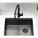 23 Inch Black Undermount Kitchen Sink - SZBAQTM 23x18 Inch Stainless Steel Undermount Sink Workstation Single Bowl 10'' Deep Handmade Kitchen sink with Cutting Board& Strainer, 23"X18"X10"