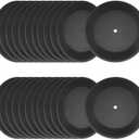 KOHAND 30 Pcs Blank Vinyl Records, 7 Inch Plain Decorations for Home, Studio Room, Wall Aesthetic, Graffiti - Black