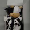 Spiral Car Seat Baby Toys 0-6 Months, Infant Carseat High Contrast Sensory Toys Hanging Stroller Accessories, Newborn Shower Gifts for Baby Boys Essentials Stuff, Cute Black and White Cow