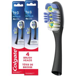 Colgate 360 Floss-Tip Replaceable Toothbrush Head Refills, Deep Clean, 4 Pack