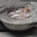 Delarlo Tri-Ply Stainless Steel 11 inch Everyday Pan with Lid, Kitchen Induction Deep Saute Pan, Shabu Shabu Pot High Side Cooking Pot 3.5QT, Oven Safe Stock Pot, Up to 600