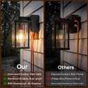 Porch Lights with GFCI Outlets Dusk to Dawn Outdoor Wall Lights Waterproof Exterior Lighting Fixtures Modern Outside Lights Wall Mount for House Patio Garage,Black,11.8''H,1PC