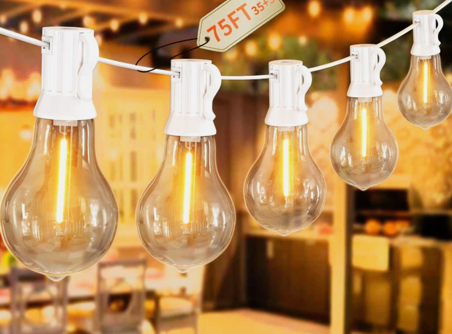 String Lights for Outside 75FT Patio Lights
