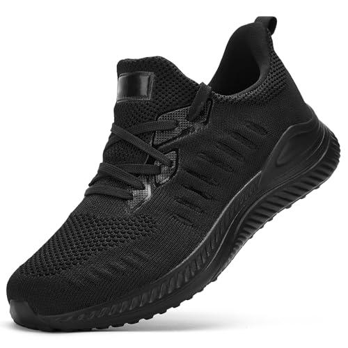 Akk Workout Shoes for Men Wide Slip on Walking Sneakers Breathable Tennis Running Gym Shoe Comfortable Athletic Jogging Black 14/ 48