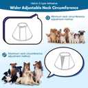 Soft Dog Cone Collar After Surgery: Long Alternative Comfortable Comfy Fabric Recovery Shame Elizabethan Stop Licking Small Medium Large Dogs (Blue, M) (M)