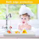 Silicone Edge Protectors - Multifunction Sink Accessories, Splash Guard & Draining Mat for Kitchen, Bathroom Sink, Steel, Granite, Quartz Countertops(Transparent)