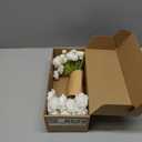 Ling's moment Ranunculus Artificial Flower, Faux Silk Mini Ranunculus Flowers for DIY Bouquet, Bulk Fake Wedding Filler Flowers for Centerpieces Arrangements Bridal Shower Decorations, Ivory White