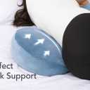 Pregnancy Pillow for Sleeping Memory Foam Maternity Pillow for Side Sleepers, Adjustable Travel Wedge Pillow Support for Back, Belly, and HIPS for Pregnant Women, Navy Blue