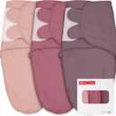 GLLQUEN BABY Girl Swaddles 0-3 Months - 3 Pack Baby Swaddles Sack for Newborn, Infant Sleep Sack, Easy Swaddling Wrap, Soft Color Gradient, Nursery Swaddle Blankets Essentials