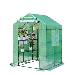 56x55x74 Inch Greenhouse for Outdoors,3 Tier 8 Shelves Green