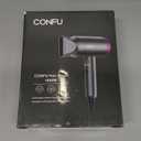 CONFU Ionic Blow Dryer 1600W, Portable Lightweight Fast Drying Negative Ion Hairdryer Blowdryer, 3 Heat Settings & Infinity Speed, with Diffuser and Concentrator Nozzle for Home & Travel (Grey)