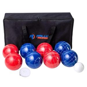 Backyard Bocce Ball Game Set 8 Balls, Pallino, Carry Case, 107mm Rope