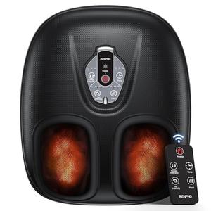 RENPHO Foot Massager Machine with Heat [2025 Upgraded], FSA HSA Eligible, Foot Massager for Plantar Fasciitis, 3 Heat Levels, Birthday Gifts for Women Mom Men Dad, Wireless Control, True Feet Massage