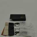 CCVOO 3 Pack Reading Glasses Blue Light Blocking, Retro Semi Rimless Readers for Men Women, Round Eyewear Filter UV400 (C1 Matte Black Silver/Clear Silver/Tea Gold)