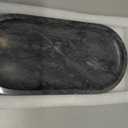 Natural Marble Vanity Tray, Marble Tray for Bathroom countertop,Stone Tray for Storing Perfume, Cosmetics and Jewelry 9.8 * 4.7inch Black