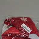 XAMSHOR Red Christmas Tree Skirt 32 Inches Snow Sequin Embroidery with White Trim Border Decor for Xmas Holiday Party Ornaments