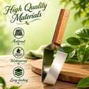 Stainless Steel Watermelon Slicer, Triangle Watermelon Cutter with Wooden Handle, Summer Melon Divider Tool for A Wide Variety Watermelons, Cantaloupe, Honeydew, Apples