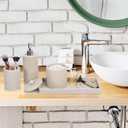 Bathroom Accessories Set, 4 Piece Bathroom Accessory Set, Organizer for Modern Bathrooms(Beige)