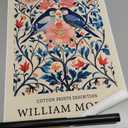 William Morris Wall Art Bird And Flower Picture William Morris Floral Poster Vintage Floral Artwork Botanical Print Aesthetic Plant Picture Vintage Botanical Print Nature Decor Room 16x24in No Frame